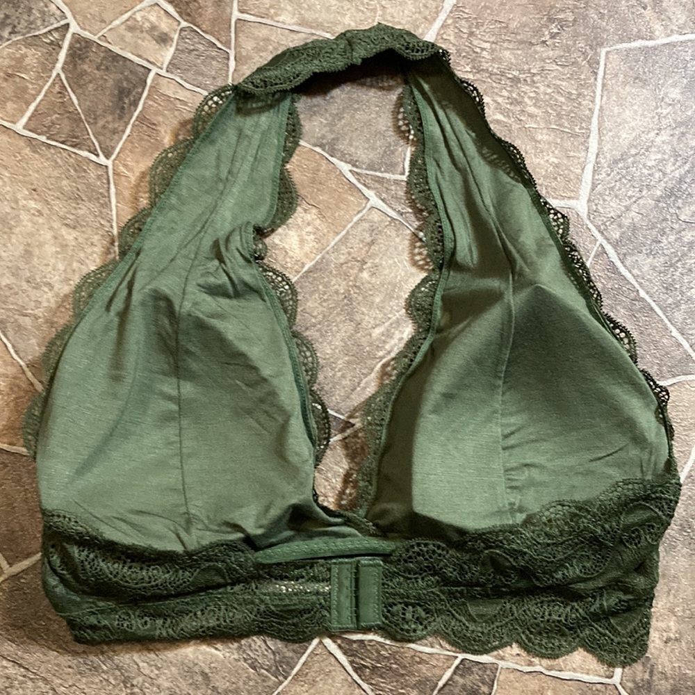 New Zenana Outfitters Sexy Lace Halter Bra Sz 1X/2X/3X Green, Slate Blue & Wine - Picture 5 of 11